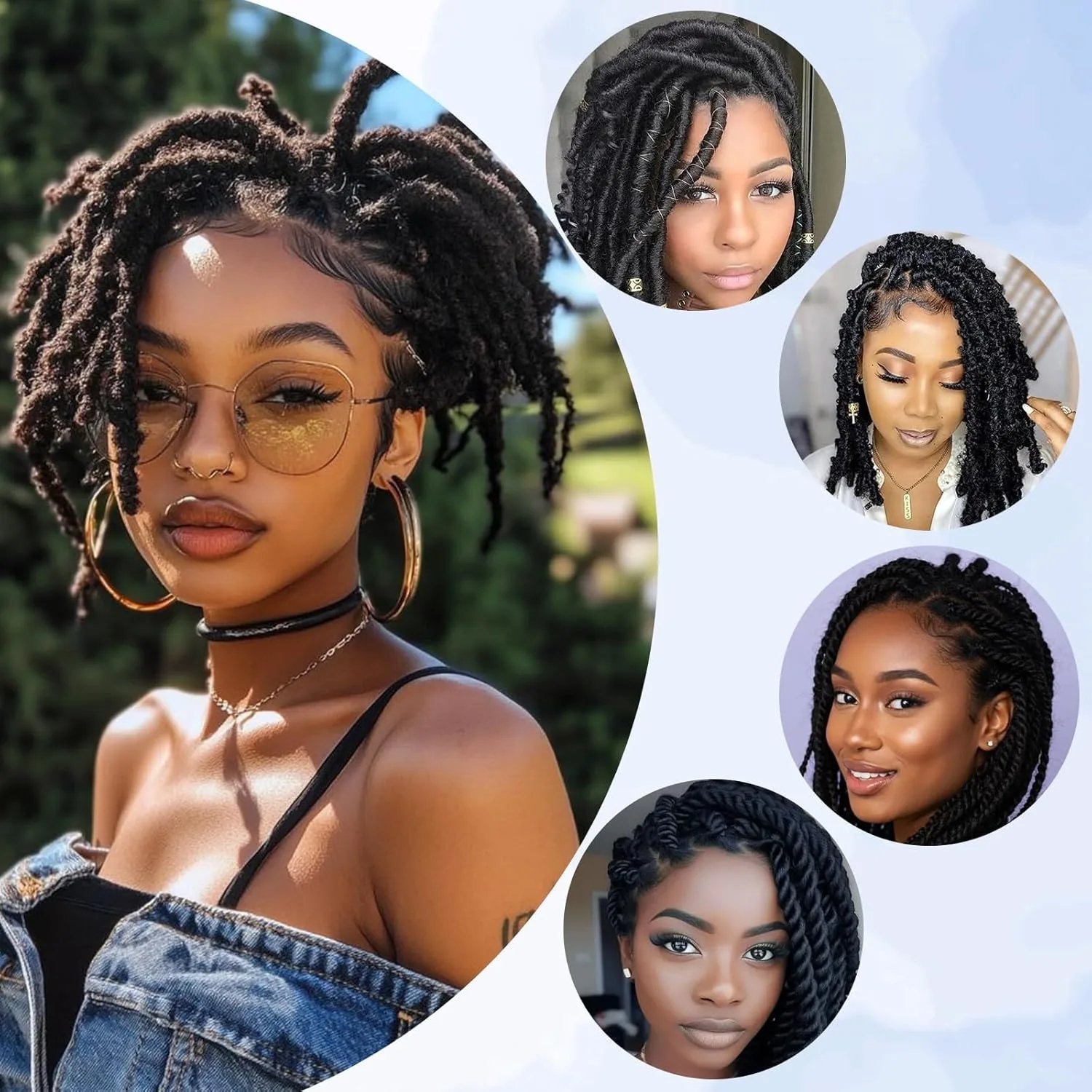 12in Afro Kinky Curly Bulk Hair for Micro Twist Natural Braiding Hair for Dreadlock Extensions Crochet Dreads Loc Twist Braids