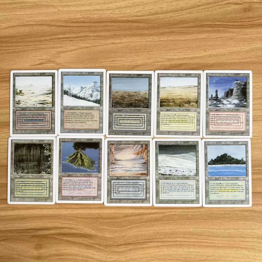 54 szt. Czarne Karty Magic The Gathering z Podwójnym Efektem P9 Dual Land Fetch Land Shock Lands - Karty Proxy