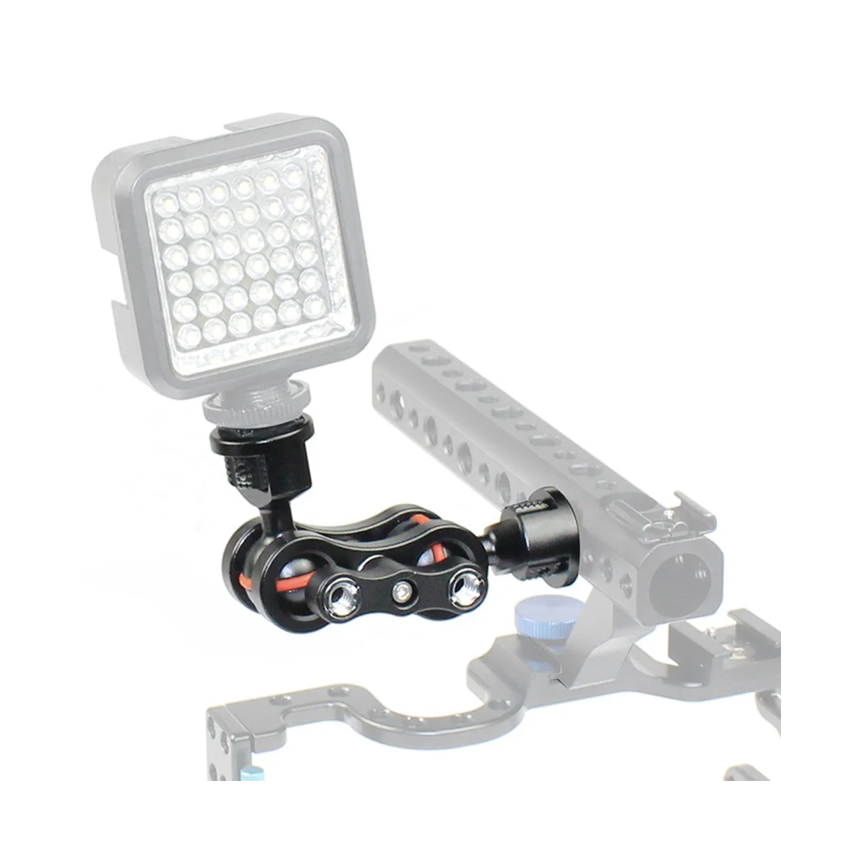 مزدوج الكرة الذراع جبل مزدوج الكرة الذراع جبل 360 درجة تدوير الذراع الكرة جبل كاميرا Gimbal قوس الذراع مع 1/4 بوصة المسمار