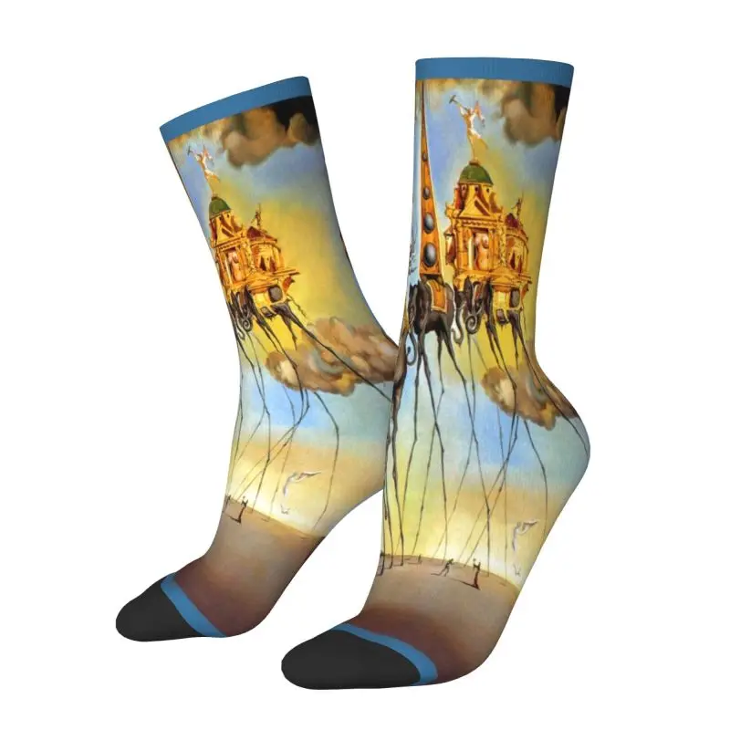 

Custom Fashion Salvador Dali Surrealism Art Socks Women Men Warm 3D Printing The Temptation of St. Anthony Sports Football Socks