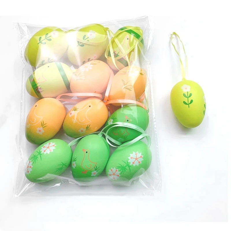 Huevos pintados a mano DIY de Pascua, juguetes para colorear para jardín de infantes, huevos de simulación, huevos para colorear, fáciles de usar