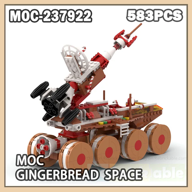 

MOC-237922 Rebrickable MOC Space Wars Series Hot Movie Gingerbread Assembly Diy Spacecraft Space Tank Toys 583Pcs Creative Brick