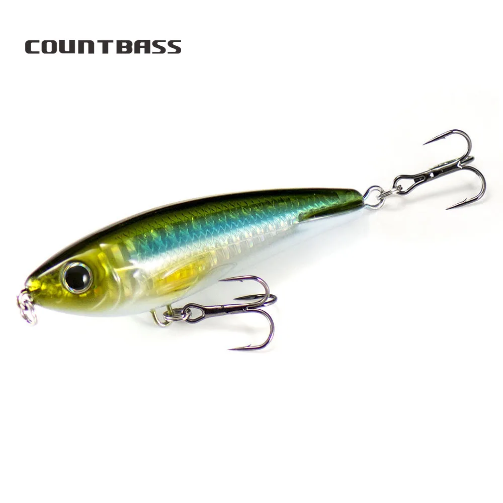 

80mm 3-5/32" 11.6g 13/32 oz. Surface 3D Laser Pencil Fishing Lures Topwater Stick Bait Bass Leurre Peche Floating Hard Lure