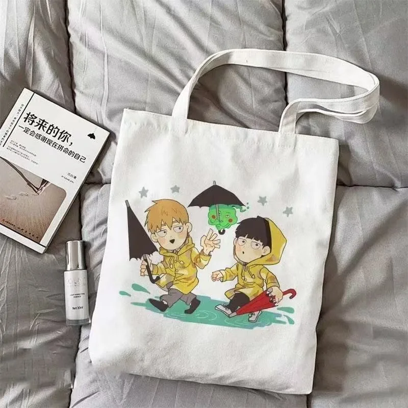 Neue Mob Psycho 100 Shigeo Kageyama Reigen Arataka Dimple Canvas-Tasche für Schüler, Große Kapazität, Schultertasche mit Hohem Farbwert – Detail 7