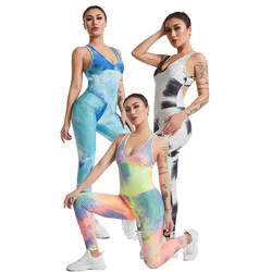 Sport Suit Yoga Outfits Set Clothes Fitness Jumpsuit Sportswear For Women Gym Running Training Athletic Suit Wear For Female 407