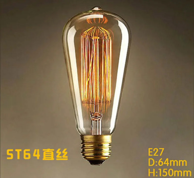 LED E27 ST64 G95 4 واط Dimmable220V سموكي رمادي دافئ GSpiral خيوط لمبة الرجعية خمر الإضاءة الزخرفية اديسون مصباح #6