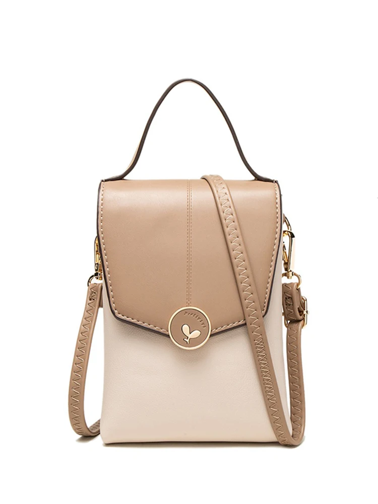 2024 wiosenna nowa torba crossbody koreańska skóra PU o wysokiej teksturze wielofunkcyjny banknot torba na ramię crossbody mini pionowy t — zdjęcie 2