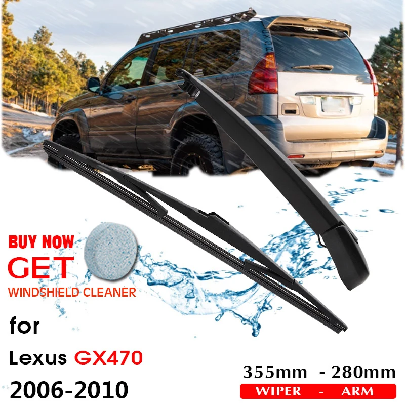 

BROSHOO Car Rear Wiper Blades Back Windscreen Wiper Arm For Lexus GX470 Hatchback (2006-2010) 355mm,Windshield Auto Accessories