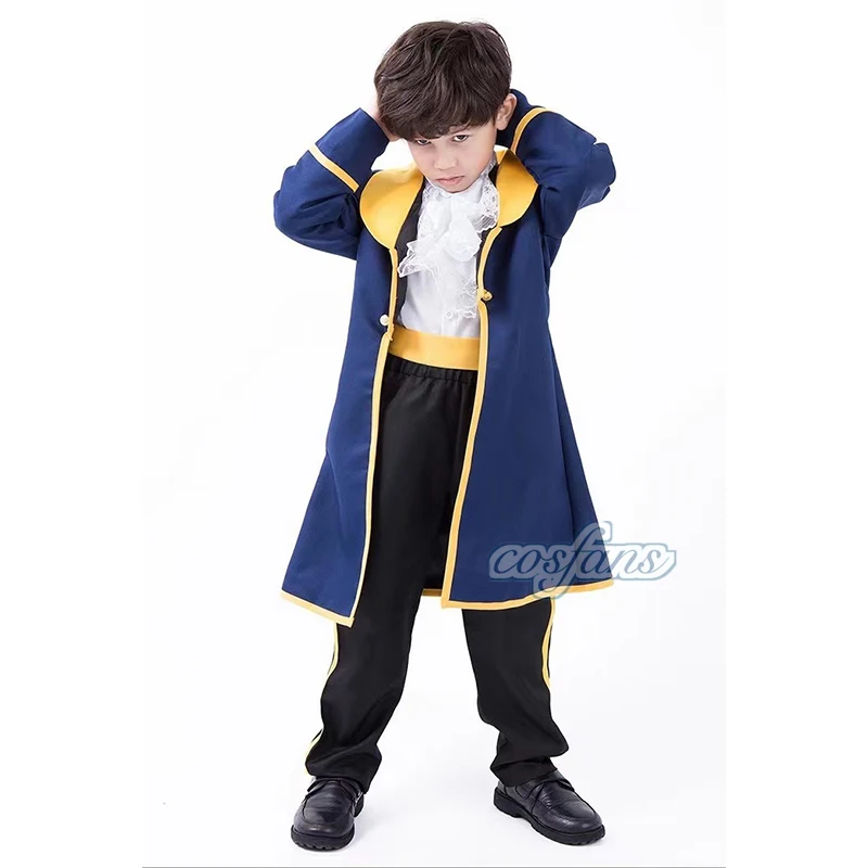 الجمال والوحش أنيمي سترة رداء هالوين تأثيري قمم الأولاد هدايا الحفلات تأثيري ازياء