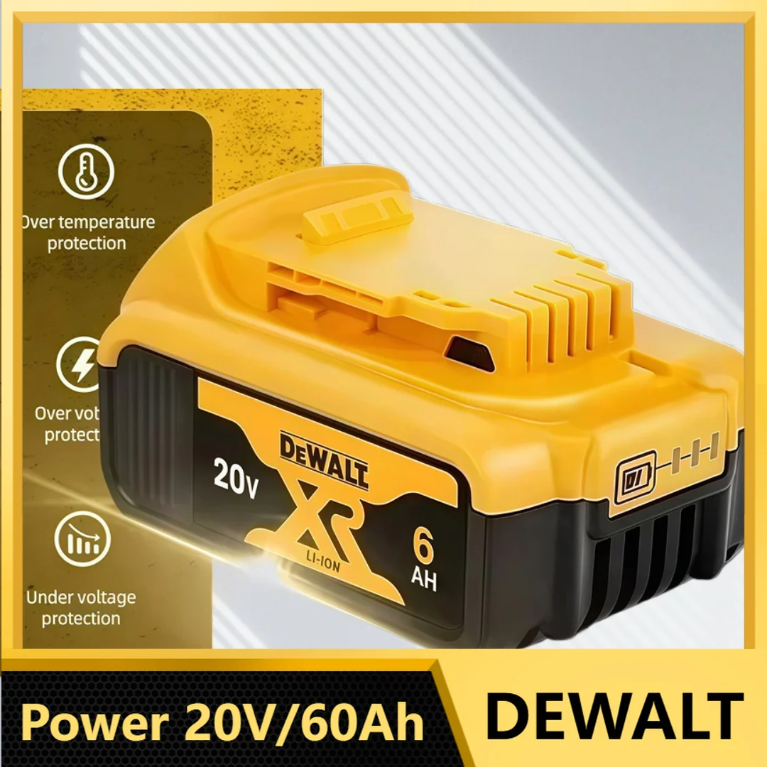 

100% оригинальные аккумуляторы DEWALT 18 В, 20 В, аккумулятор 20 В MAX Premium XR 6,0 Ач, литий-ионный аккумулятор для электроинструмента