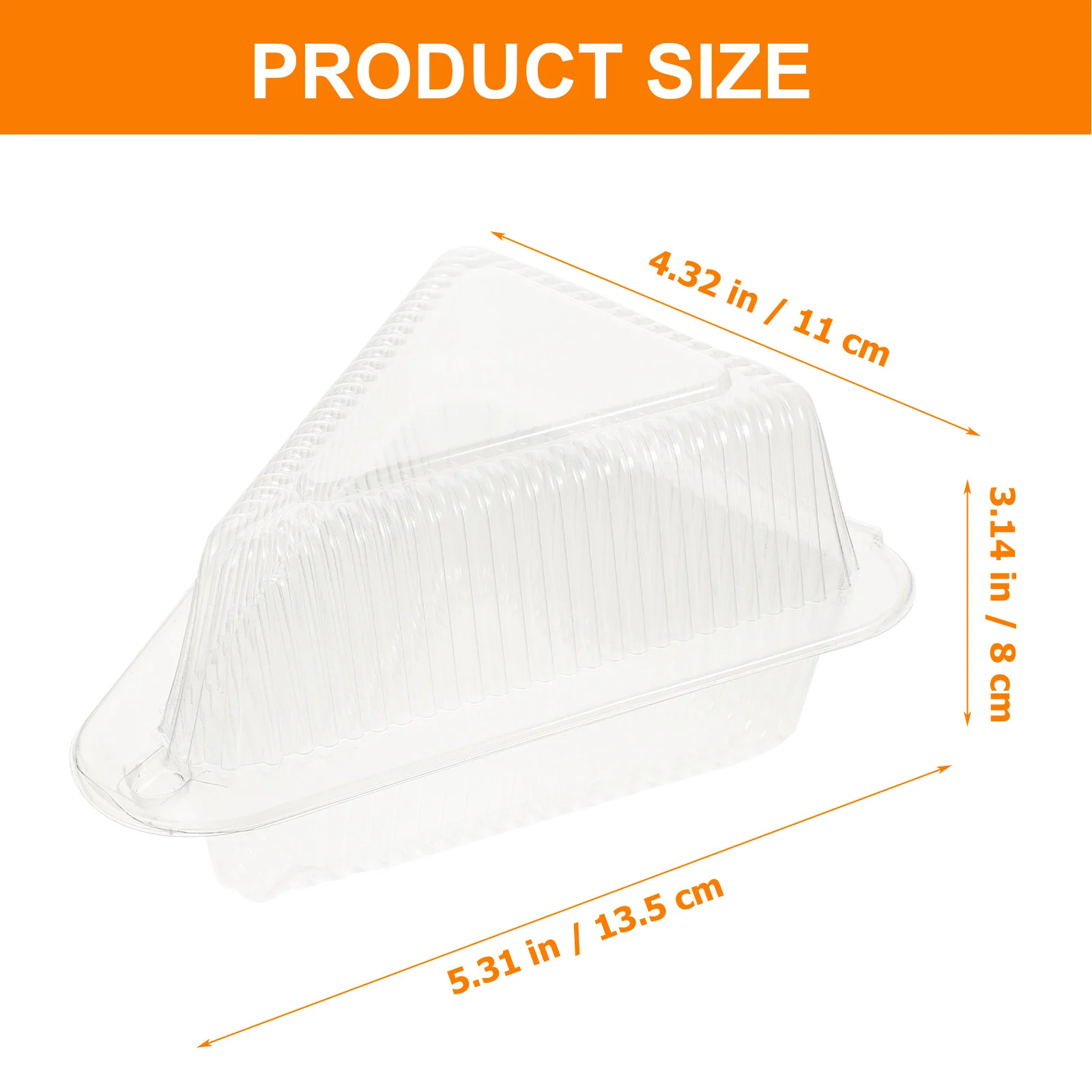 Caixa de bolo transparente para embalagem de sanduíche, recipiente triangular para sobremesa, armazenamento de cozimento, festa de casamento, organizador de almoço