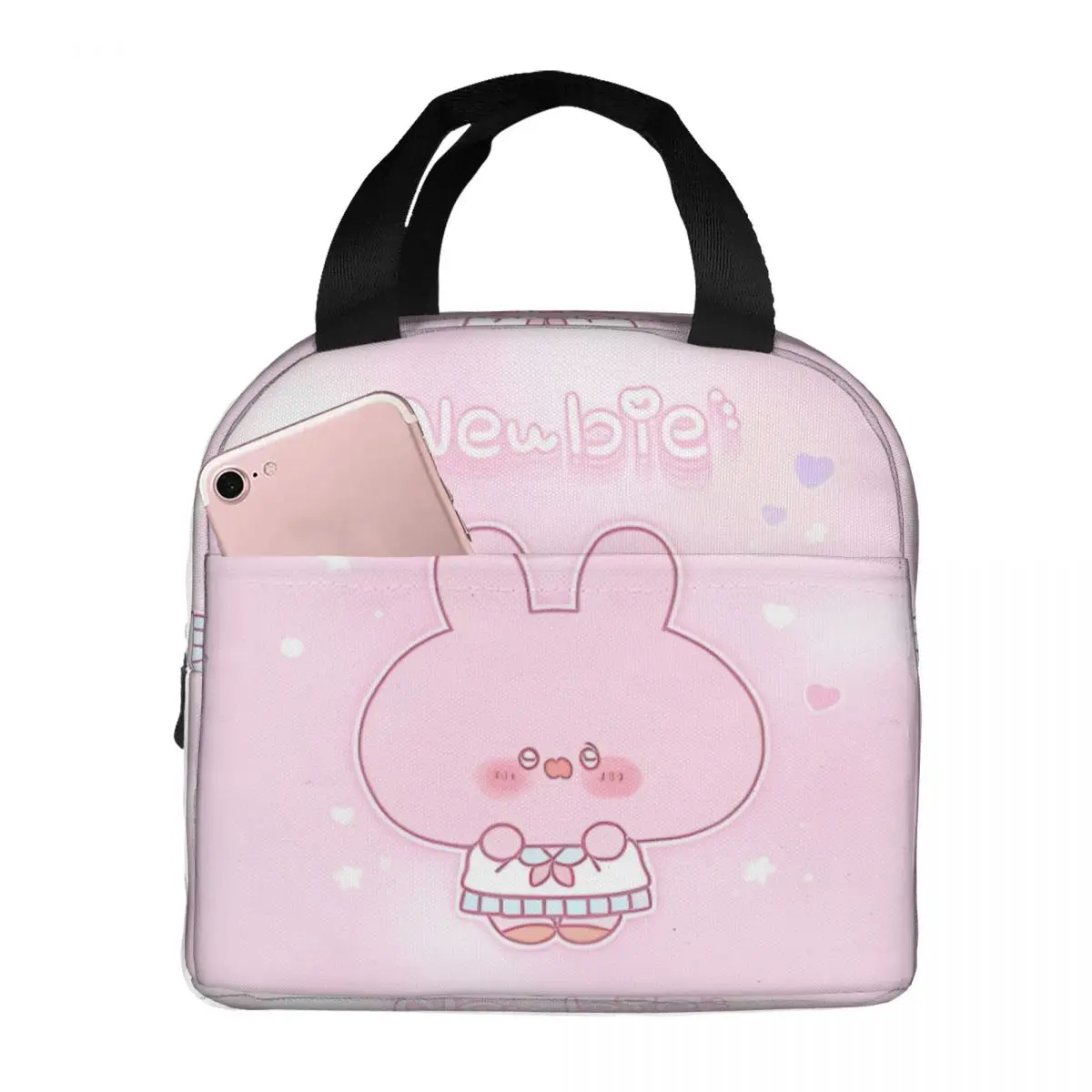 Asamimichaan Asleep Cartoon Insulated Lunch Bags Leakproof Cute Asamimi Meal Container Thermal Bag Lunch Box Tote Men Women