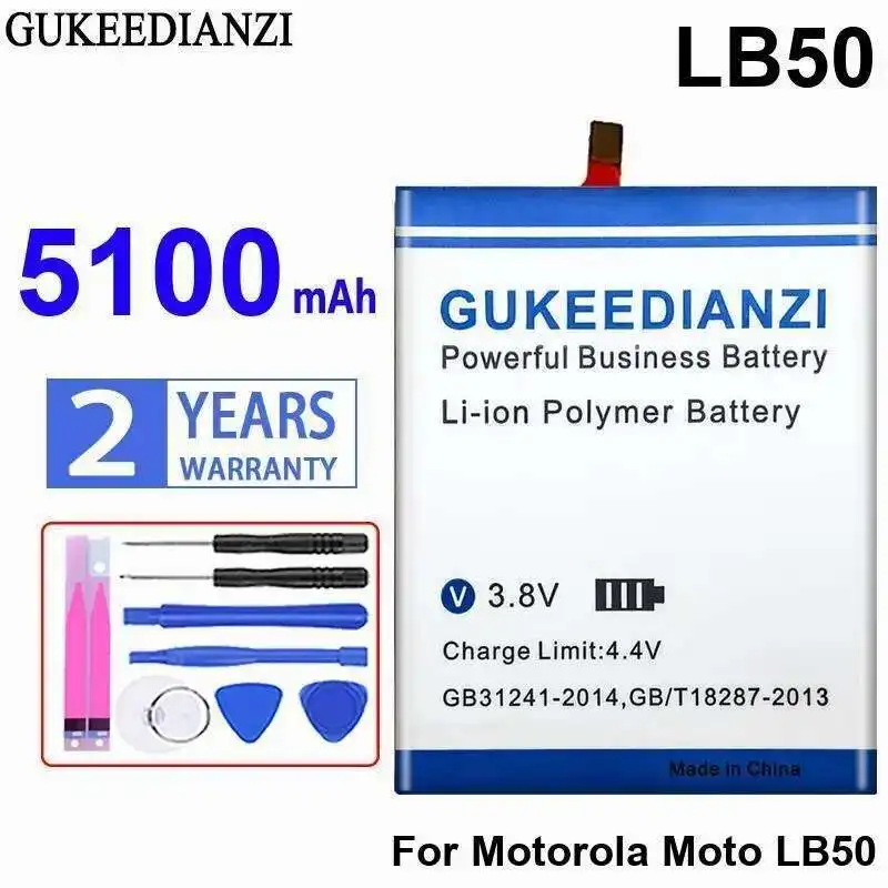 

Mobile Phone Battery 5100Mah For Motorola Moto LB50 High Capacity