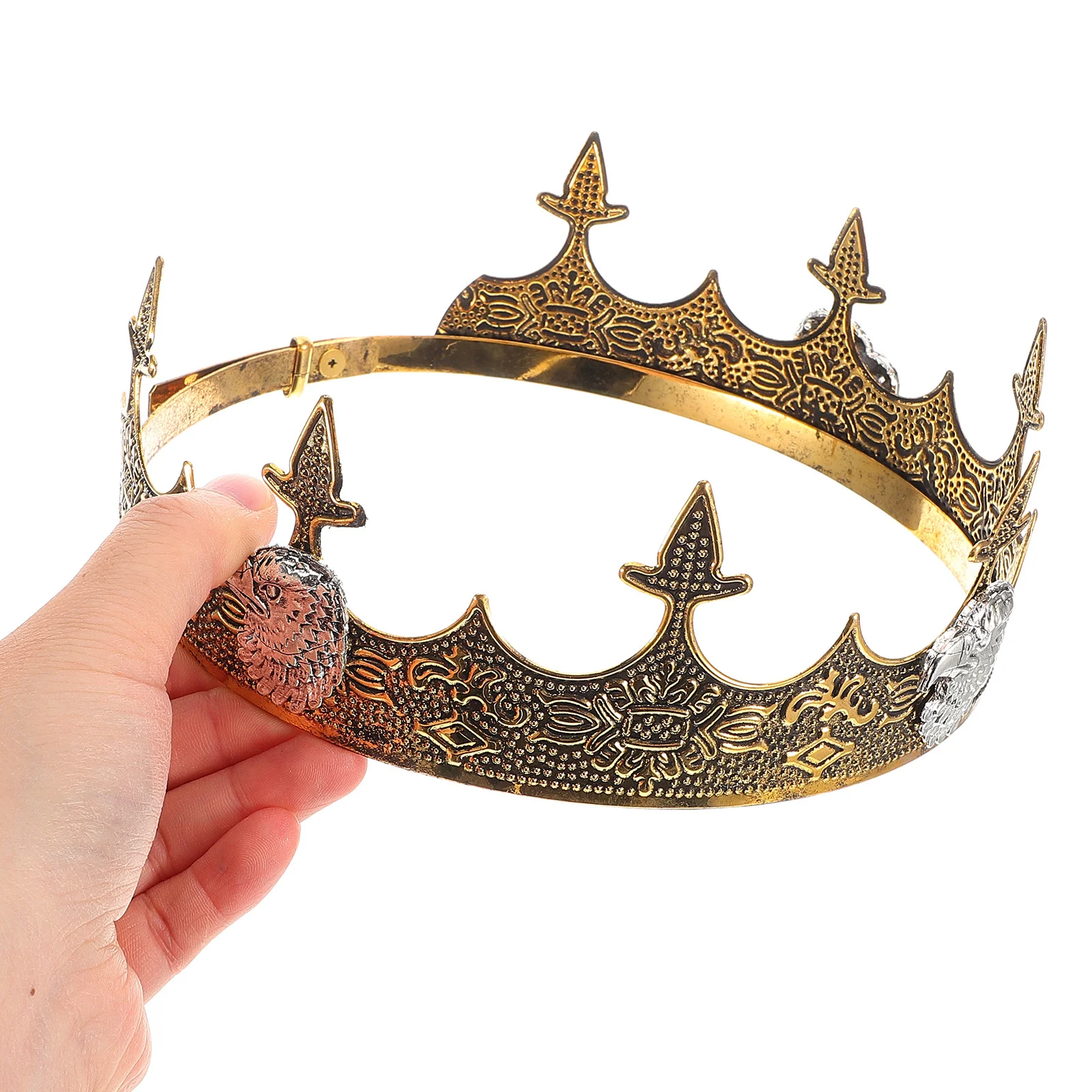 Korona Księcia Męska Stop Retro Design Cosplay Nakrycie Głowy Akcesorium na Urodziny Kostium Króla Vintage Rekwizyt do Przebierania