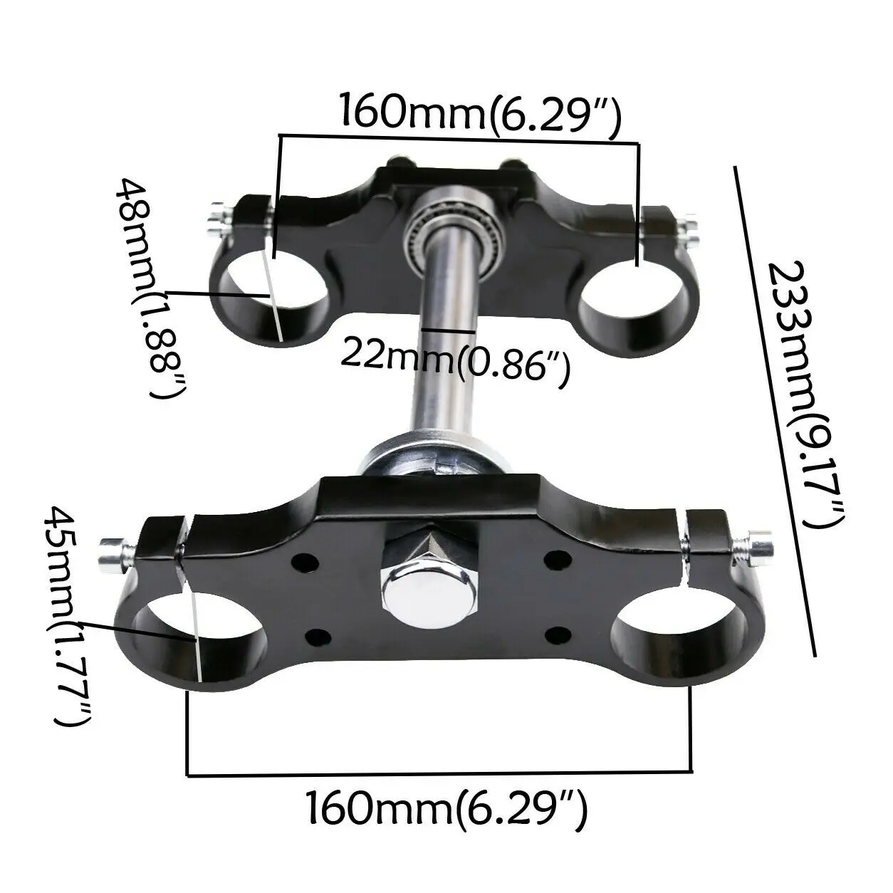 TDPRO manillar de triple abrazadera, elevador de barra de 22mm, 45/48, 240L, horquilla delantera de 22mm para Apollo dirt pit bike Thumpstar SSR