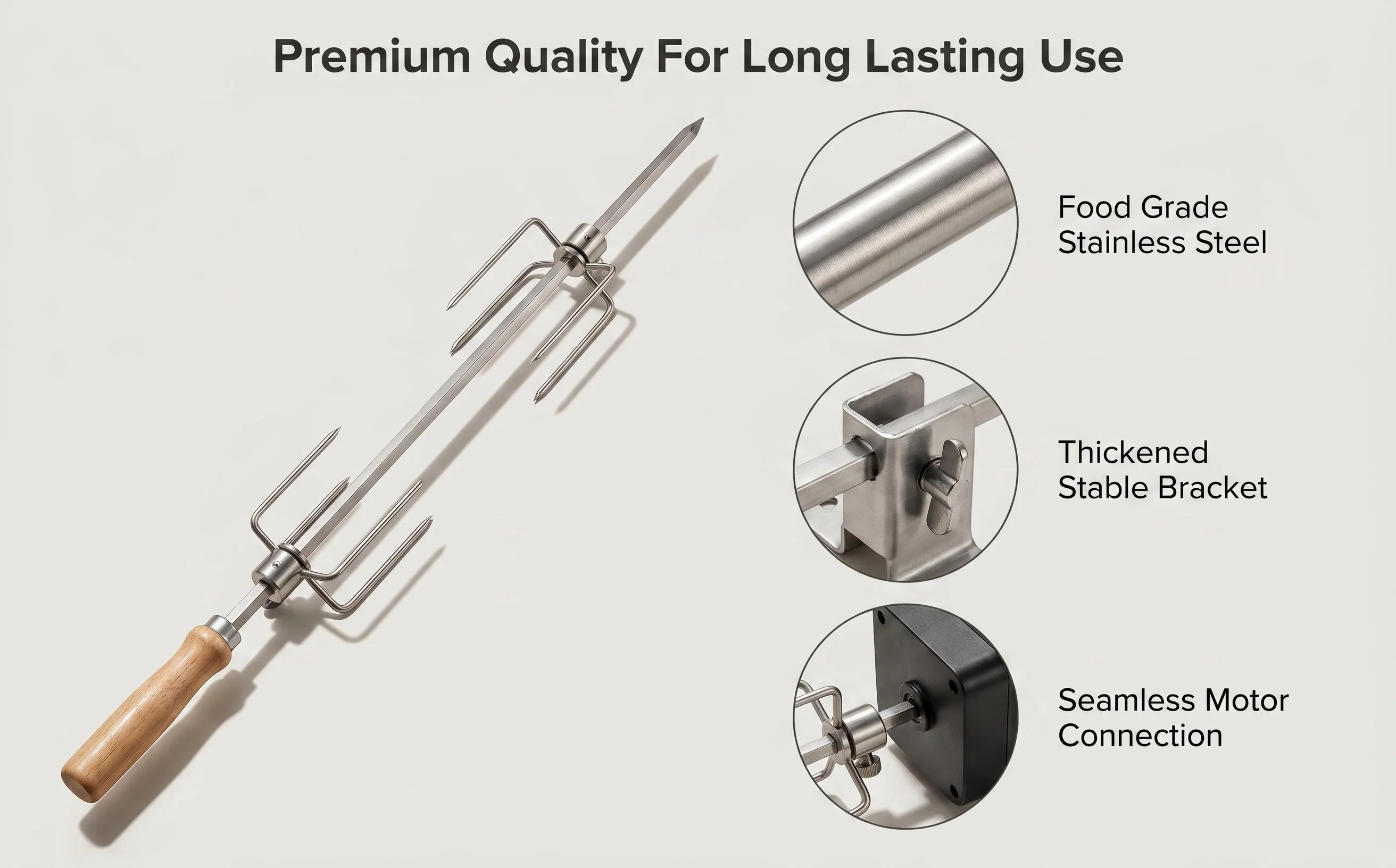 Auto-Rotating BBQ Skewers  Electric Self-Turning Kebab Sticks for Perfect Camping Grilling