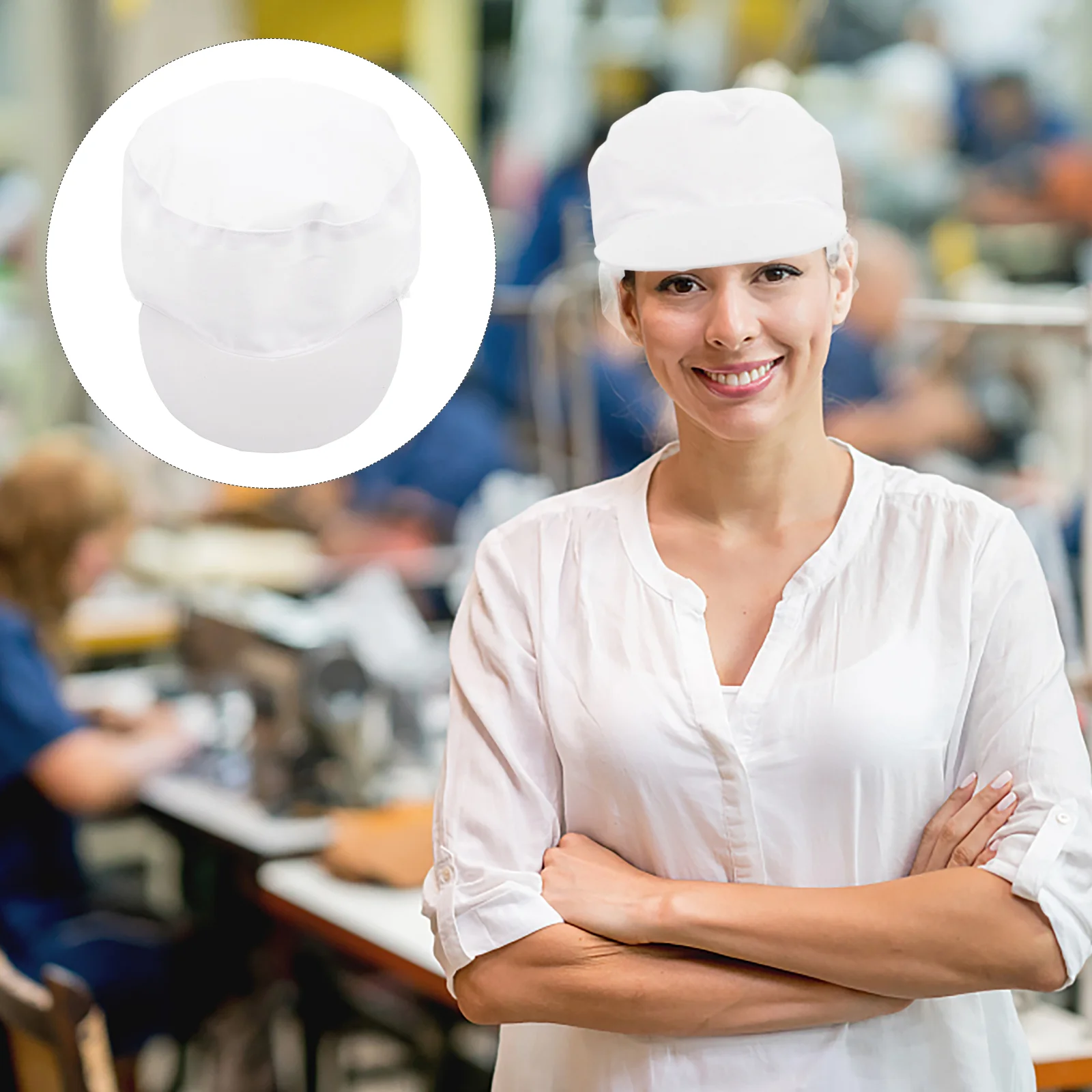 Hair Protection Hat for Factory Food Work Cap Hats Cook Uniform Bakers Working Miss