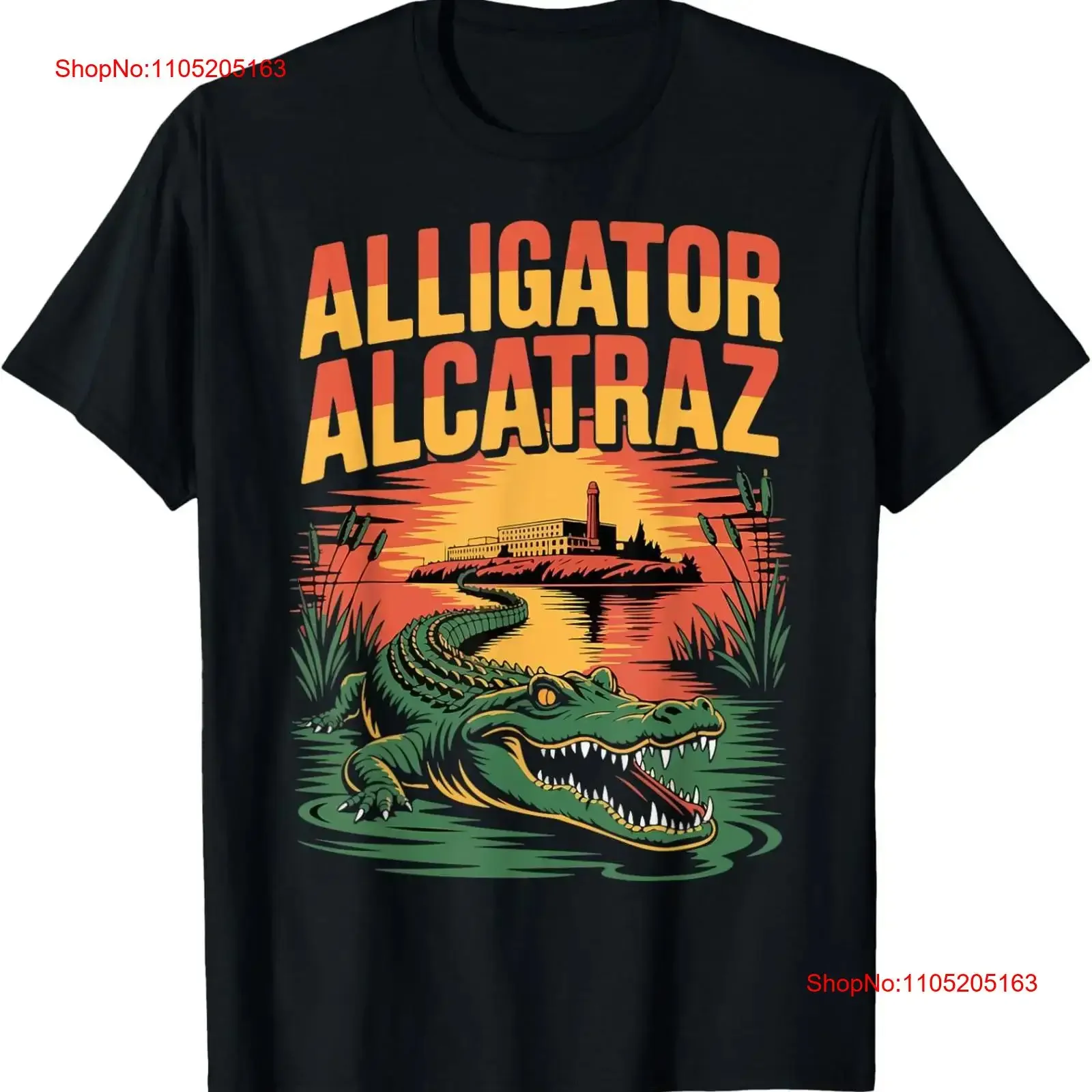 Alligator Alcatraz T Shirt vintage Washed streetwear Top For Everyday Wear Unisex fashion Casual Breathable Stylish Soft