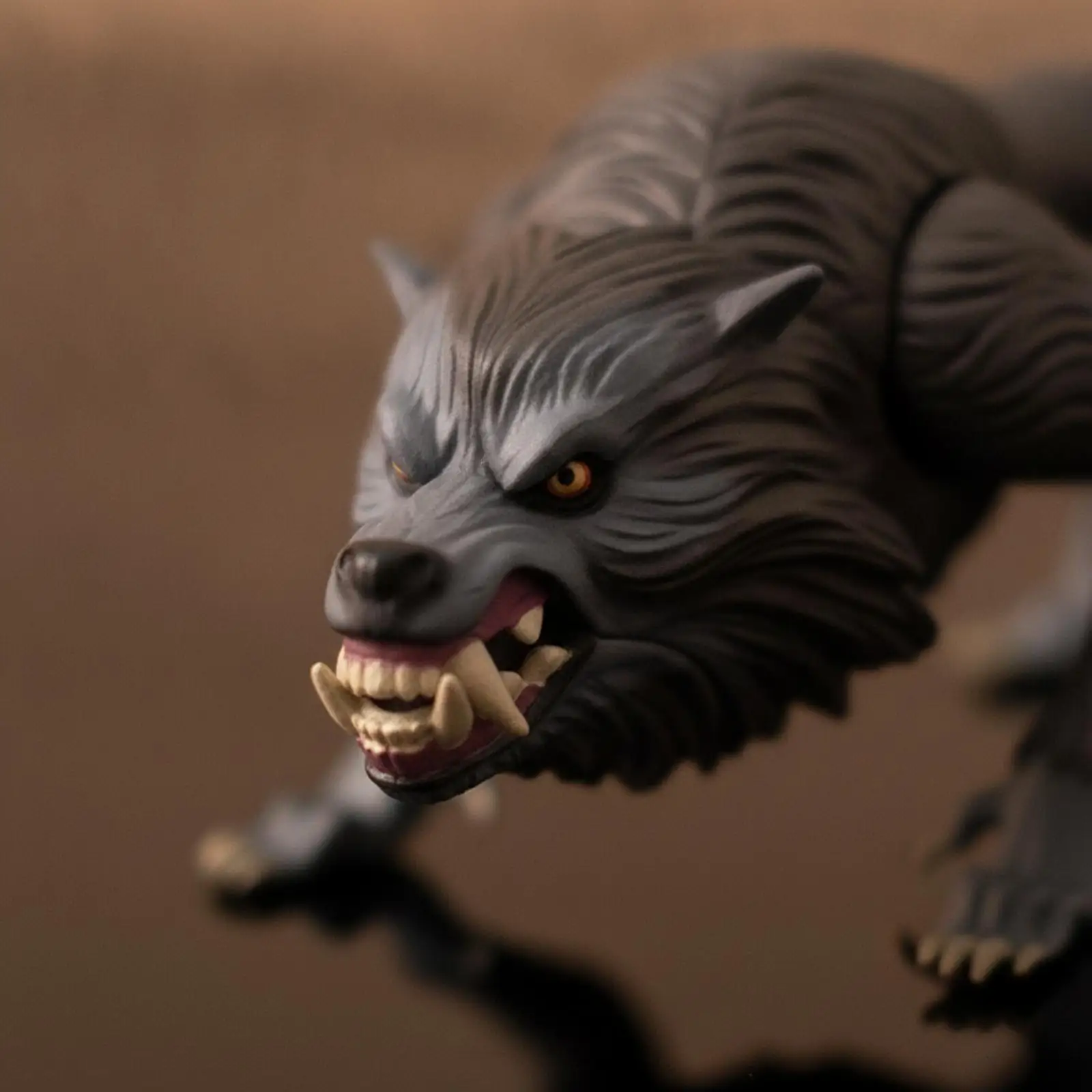 Wolf Figurine Realistic Wolf Figure Snarling for Dioramas, Collectors, Hobbyists