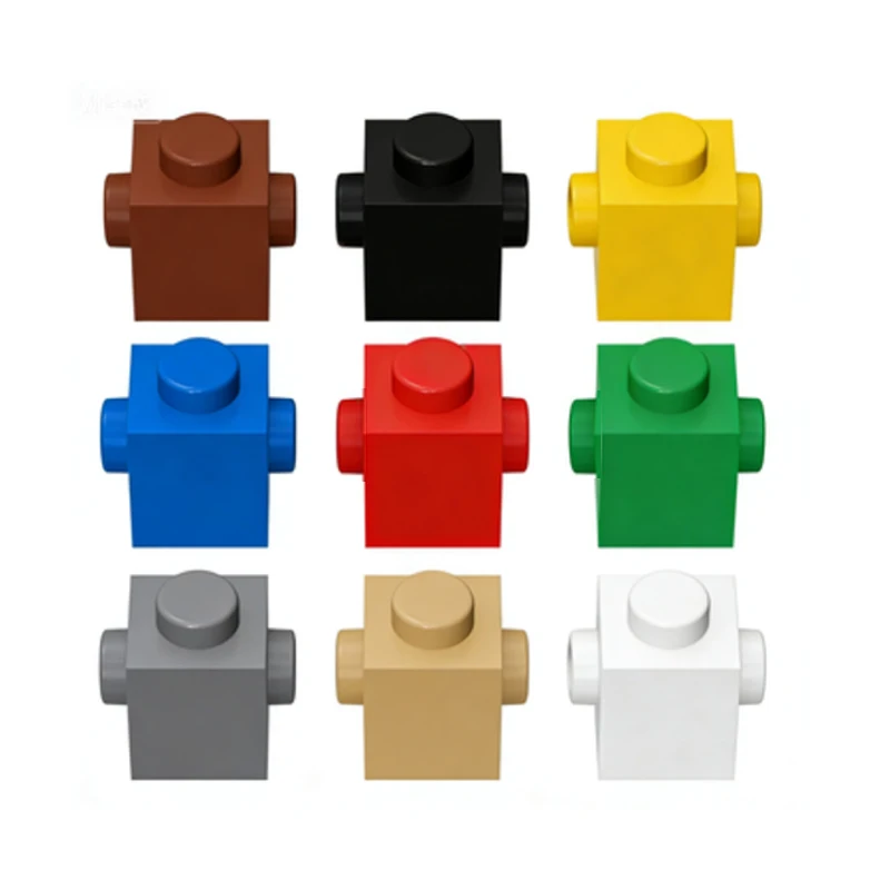 55pcs MOC compatible building blocks 47905 small particle blocks 1x1 with adapter bumps on both sides DIY children's toys