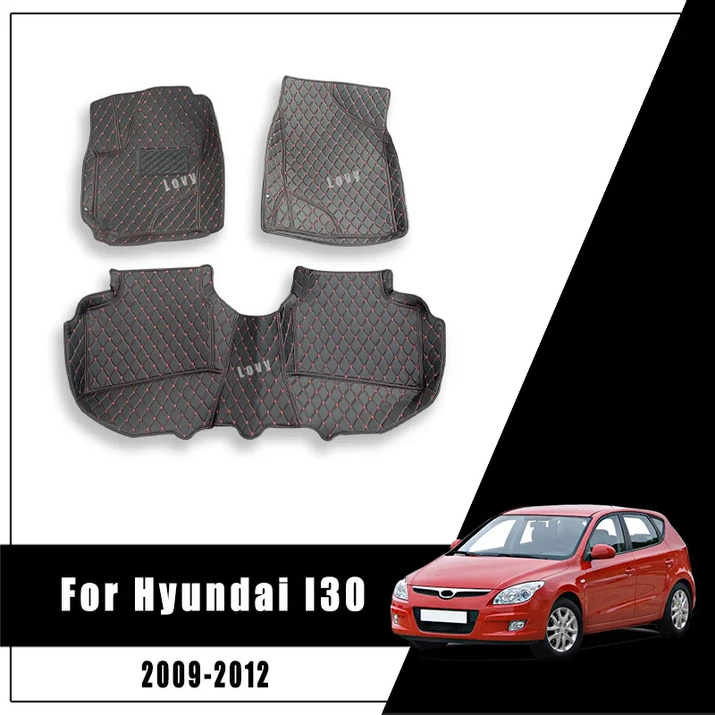

For Hyundai I30 2012 2011 2010 2009 Car Floor Mats Waterproof Rug Carpets Cover Foot Pedal Auto Interior Accessories Automobiles