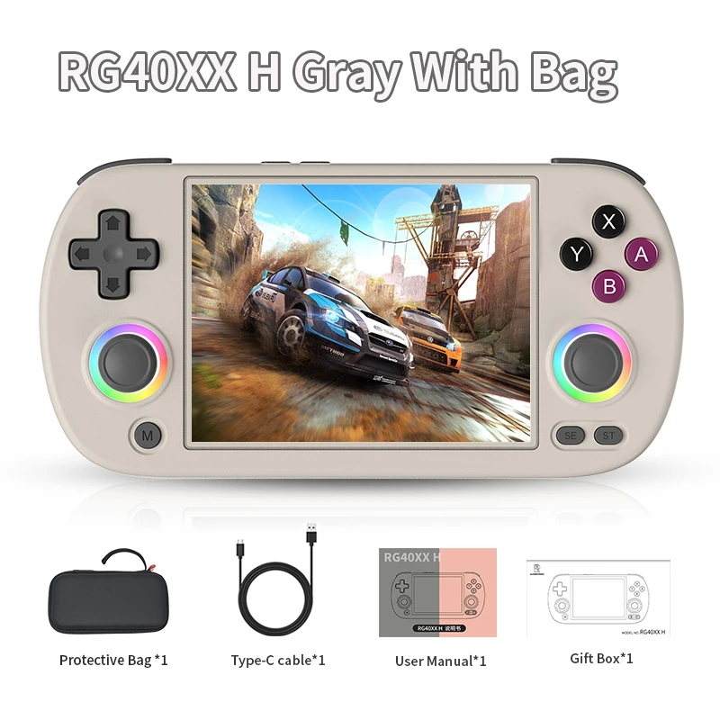 ANBERNIC RG40XX H レトロハンドヘルドゲーム機 4.0インチIPS Linux 64