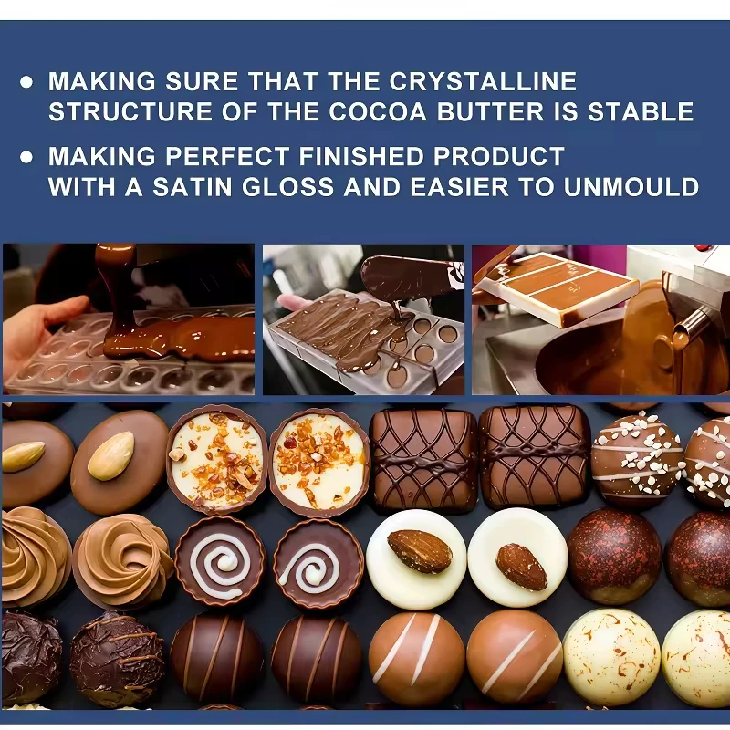 Multi-Functional Electric Chocolate Tempering Machine - Suitable for Home & Commercial Use, with Auto Melting, Enrobing & Dispen