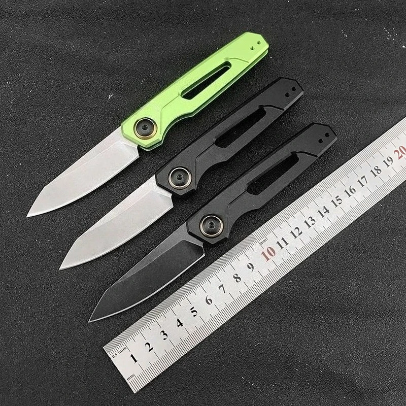 KS 7550 سكين جيب محمول 8Cr13Mov بليد T6 الطيران مقبض ألمونيوم صلابة عالية حادة التخييم في الهواء الطلق سكين للفرد