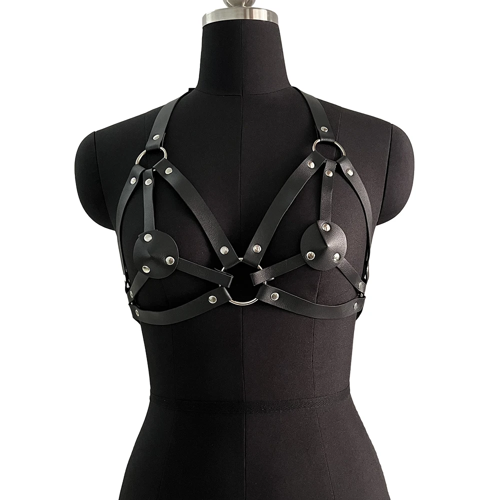 Bra Body Bondage Harness Belt Corset Sexy BDSM Leather Lingerie Fetish Gothic Garter Belt Punk Cage Garter Stocking Suspenders