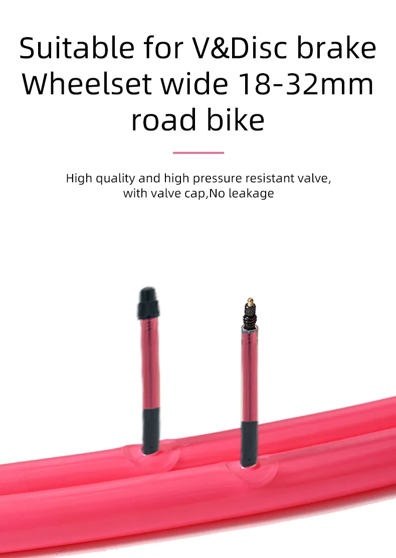 Ridenow 1 Stück 2024 Aluminiumventil Fahrradschlauch Superleichter 700C Rennrad-TPU-Reifen 65 85 mm Länge FV Superleichter Schlauch – Detail 5