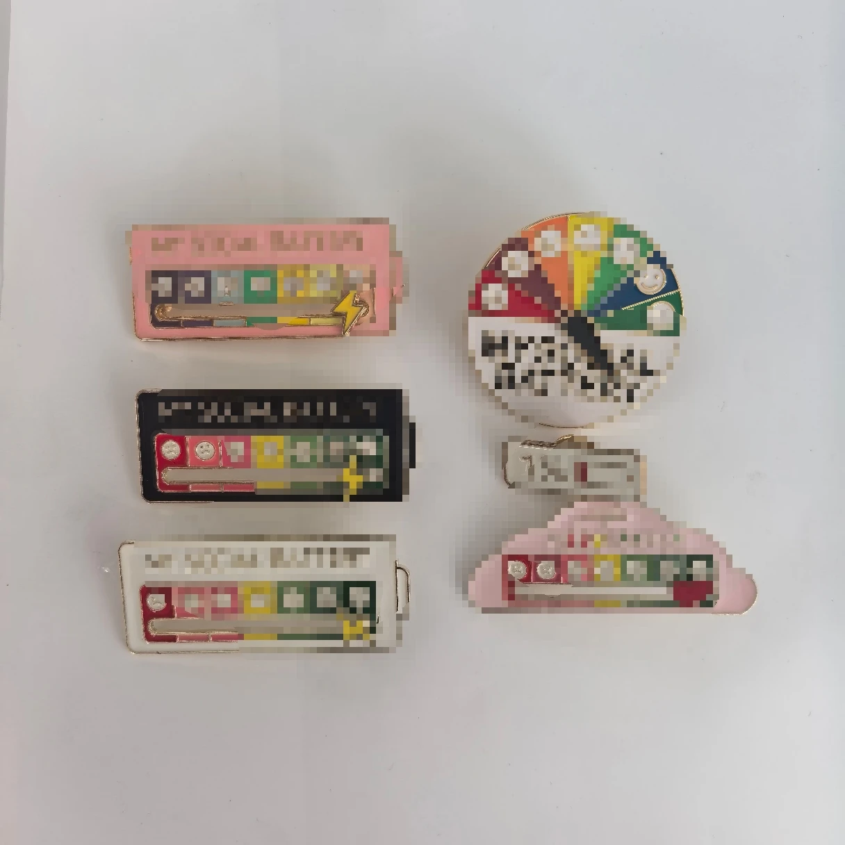 New Mood Conversion Turntable Pin for Women Men My Social Battery Pin Facial Expression Badge Backpack Jewelry