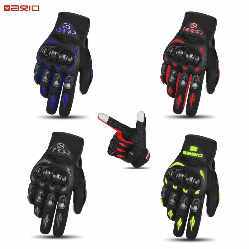 Newest Upgraded Summer Motorcycle Gloves Dual Finger Touch Screen  Breathable Guantes Moto Luvas Bike Riding Gloves