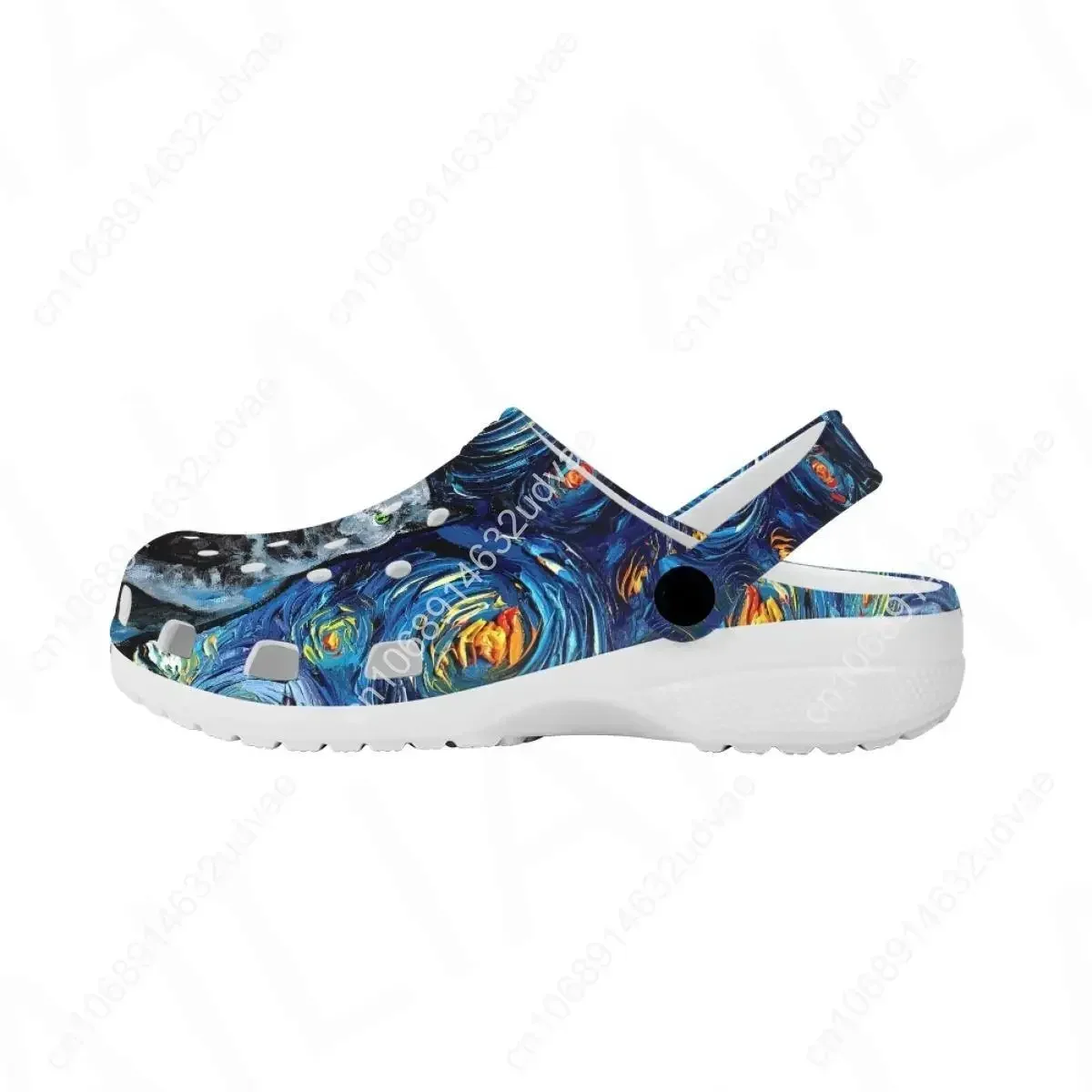 2023 Funny Starry Night Cat Designer Summer Sandals Women Outdoor Leisure Indoor Slippers Breathable Non-slip Beach Flats Shoes