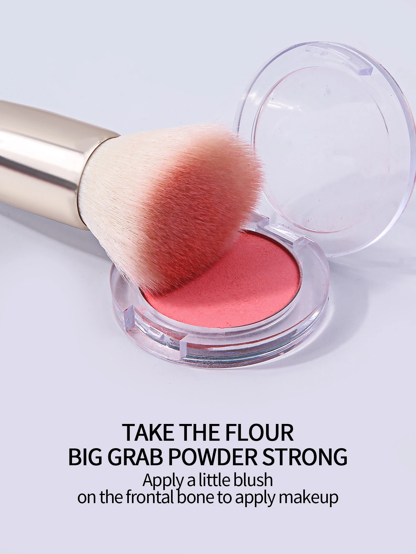 1 Stück abgewinkelter weicher Make-up-Pinsel, Rougepinsel, loser Puderpinsel, Konturpinsel, professionelle Gesichts-Make-up-Tools