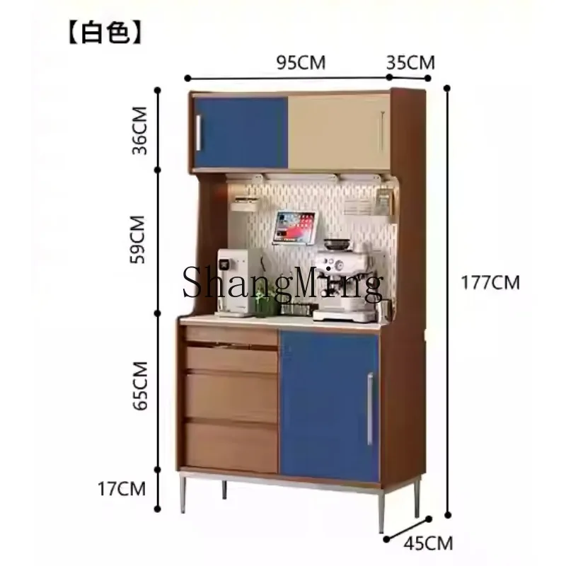 CL retro dining side cabinet integrated locker water dispenser tea solid wood color