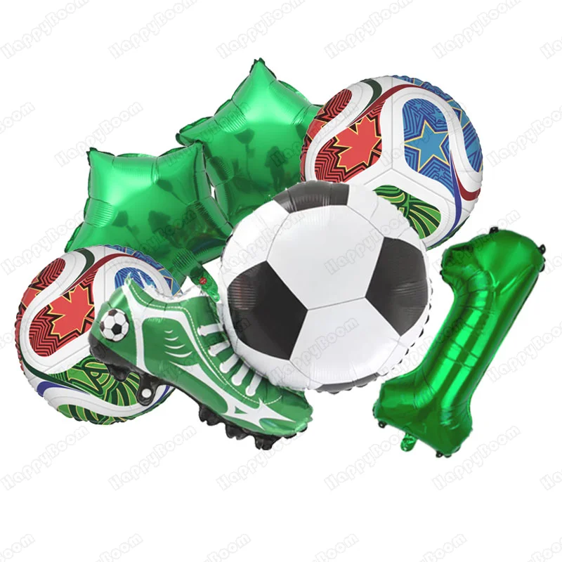 6pcs Soccer Balloon Kit Football Birthday Decors for Boy Soccer Theme Party Supplies Soccer Football Party Balloon Kids Toy Gift view 2