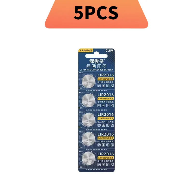 LIR2016 بطارية قابلة للشحن 3.6 فولت CR2016، للساعات، جهاز التحكم عن بعد، مفتاح السيارة، الألعاب، بطارية الكمبيوتر CMOS، مقياس الجلوكوز