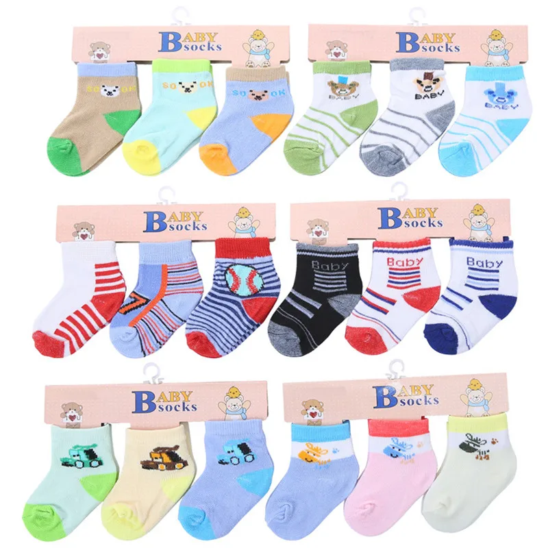 6Pairs/lot 0-2Y Infant Baby Socks Baby Socks for Girls Cotton Mesh Cute Newborn Boy Toddler Socks Baby Clothes Accessories