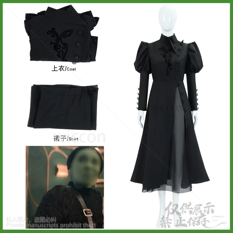 Wicked Cosplay Witches Anime Movie Elphaba Gotic Clothes Lolita Black Dress Party Halloween Christmas Cos Customized Girls Woman