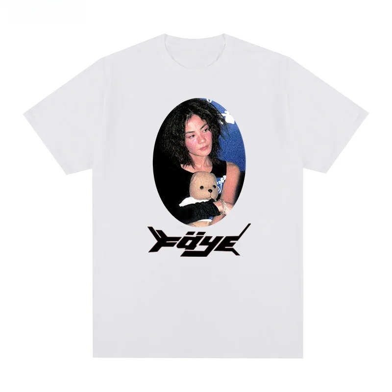 Faye Wong Wang Fei Album Character Single Bear Retro Avatar Short Sleeve T-Shirt Unisex Pure Cotton Breathable Printed Tee