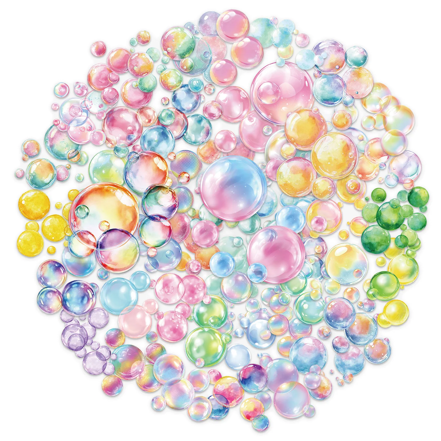 50 pièces dessin animé couleur bulle amusant autocollants bricolage coque de téléphone ordinateur portable tasse d'eau ordinateur jouet autocollants