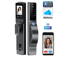 Wi-Fi Smart Lock 3D Face Recognition Digital Door Lock With Automatic Electronic Fingerprint Biometric Network Camera
