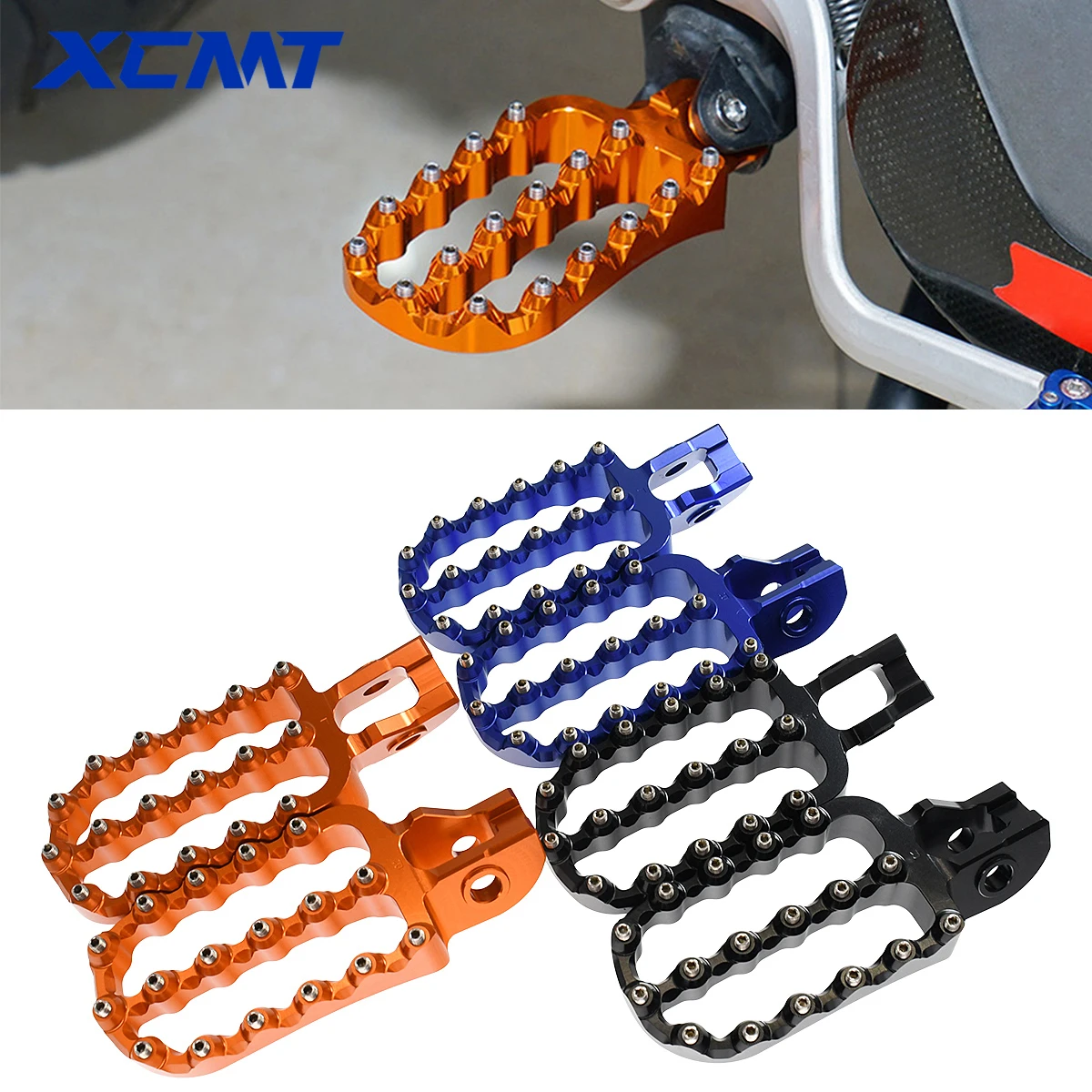 Motorcycle Enlarged Forged FootRest Footpegs Rests For KTM 125 250 SX 350 450 SX-F XC XC-F 2017-2022 2017-2023 EXC 300 EXC-F 350