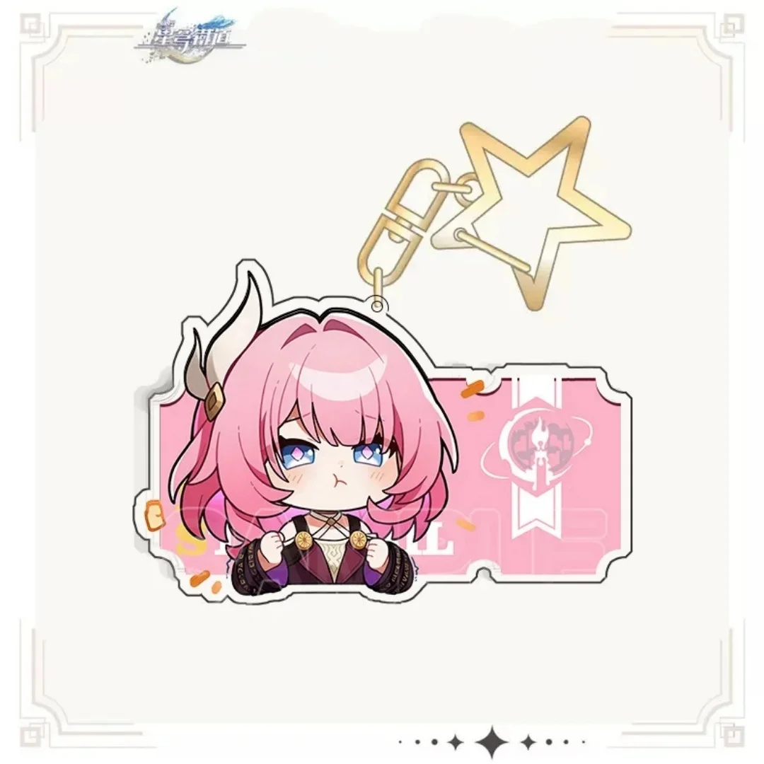 

Honkai: Star Rail New Keychain Cute Cartoon Anime Anaxa Phainon Cyrene Castorice Pendant Keyring Backpack Jewelry Badge Gift
