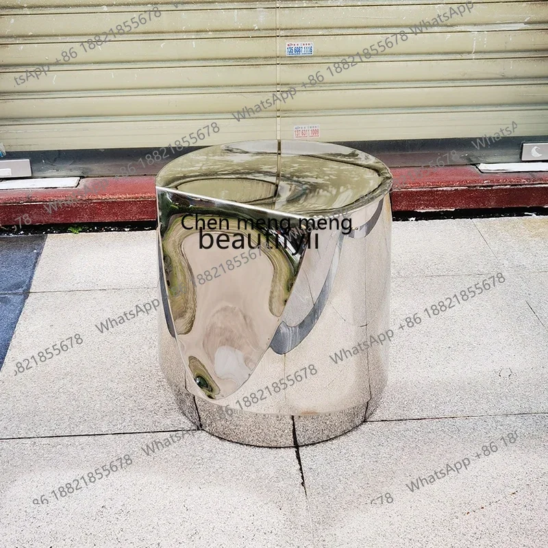 

B178 Light luxury metal corner small apartment living room stainless steel sofa side balcony mobile, special-shaped side table29