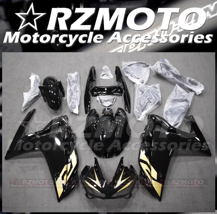 4Gifts New ABS Motorcycle Fairings Kit Fit For YAMAHA R3 R25 2015 2016 2017 2018 15 16 17 18 Bodywork Set Custom Black Golden