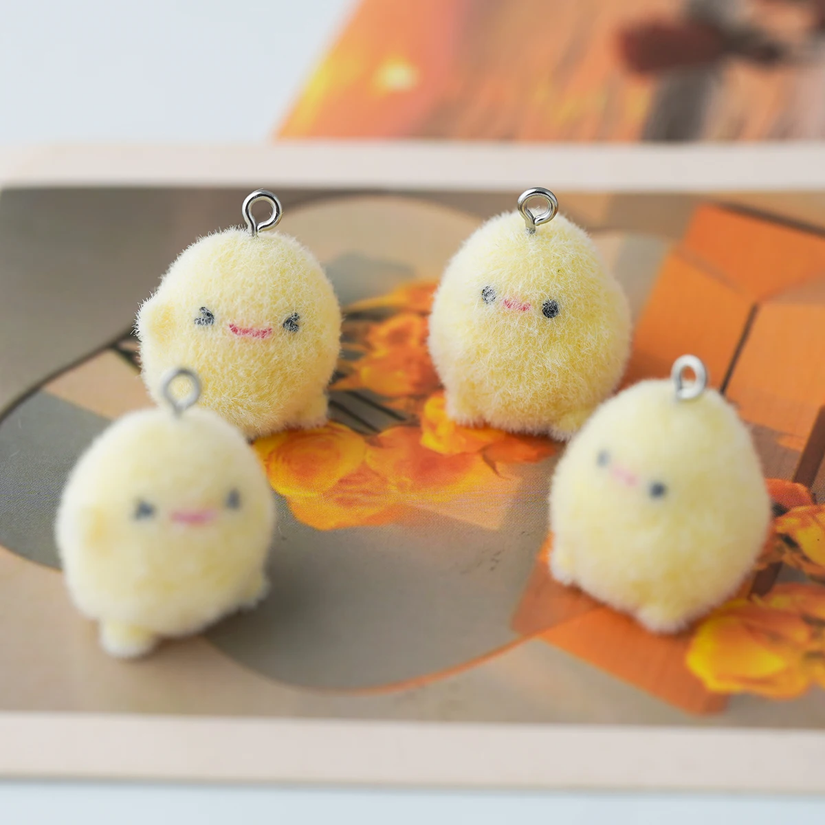 

20pcs Cute Cartoon Baby potatoes Charms Flocking resin pendant for diy crafts jewelry Earrings and necklaces fittings making