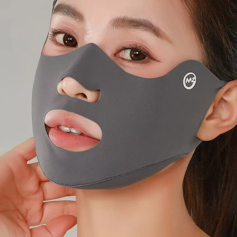 

New Breathable Ice Silk Mask Washable Dustproof Sunscreen Mask Anti-UV Face Cover Scarf Unisex