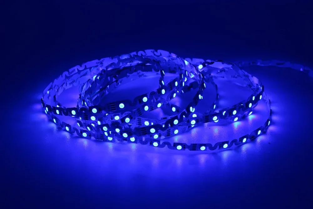 Tira de LED 5050 RGB, tira de LED flexible en forma de S, IP20, No impermeable, DC12V, luz LED Flexible 48LED/m, 5 m/lote