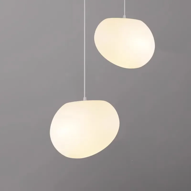 Nordic Pebble pendant lights LED design living dining room Personality Glass pendant lamp shopping mall bedroom cafe lighting